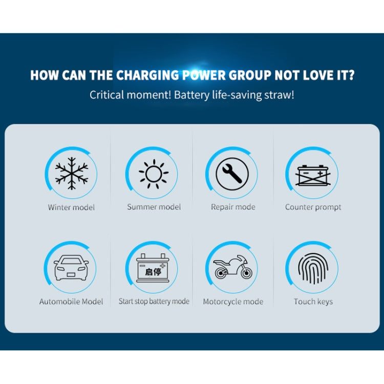 ANHTCzyx 12V 8A  / 24V 4A Automobile Battery Charger Motorcycle Battery Repair Type AGM