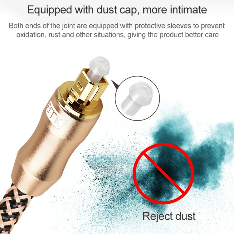 EMK Gold-plated TV Digital Audio Optical Fiber Connecting Cable