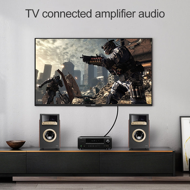 EMK Square Port to Square Port Digital Audio Speaker Optical Fiber Connecting Cable