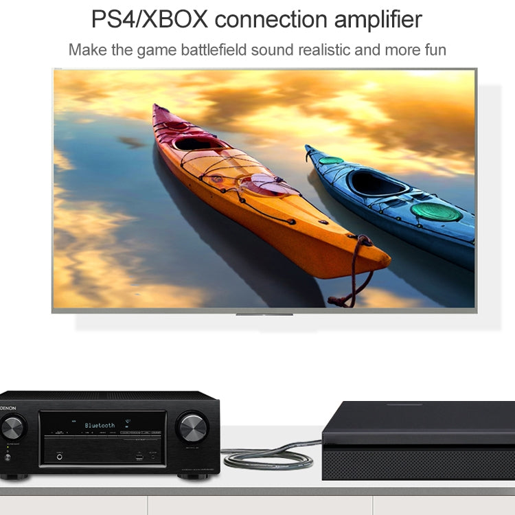 EMK Square Port to Square Port Digital Audio Speaker Optical Fiber Connecting Cable