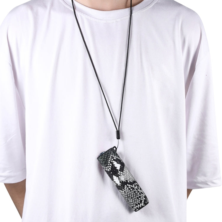 Snake Pattern TPU+PU Electronic Cigarette Protective Case with Lanyard, For IQOS ILUMA ONE