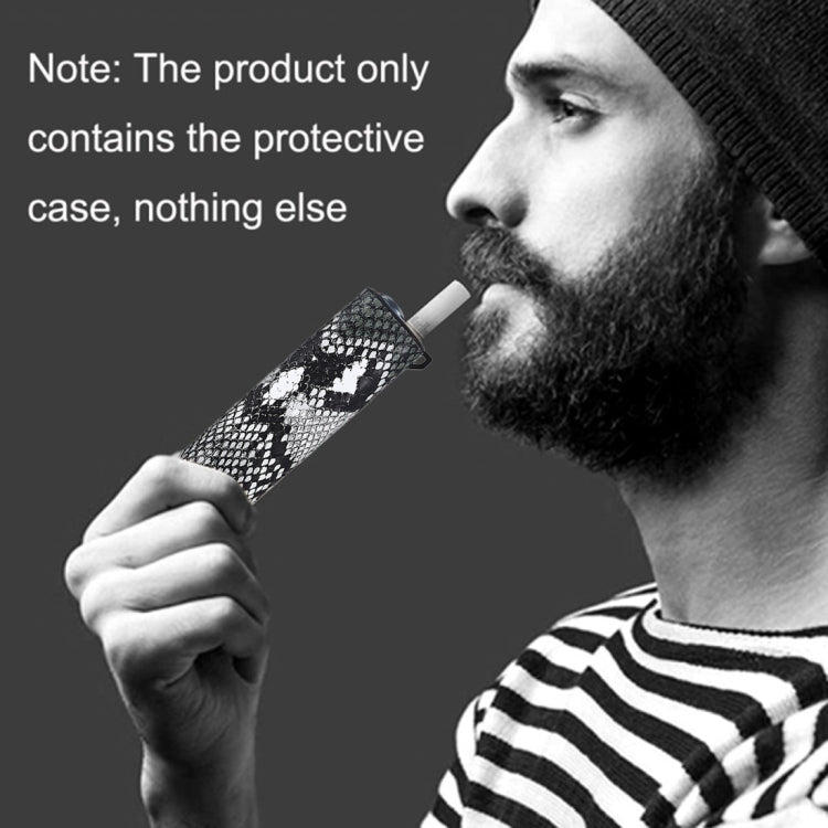 Snake Pattern TPU+PU Electronic Cigarette Protective Case with Lanyard, For IQOS ILUMA ONE