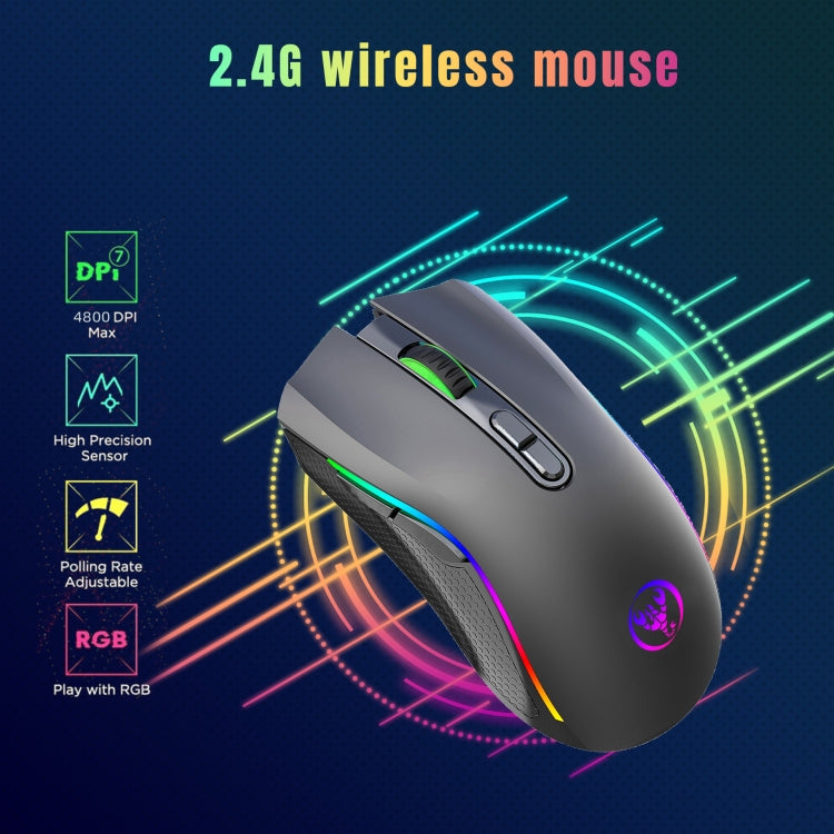 HXSJ T69 4800DPI RGB 2.4GHz Wireless Mouse