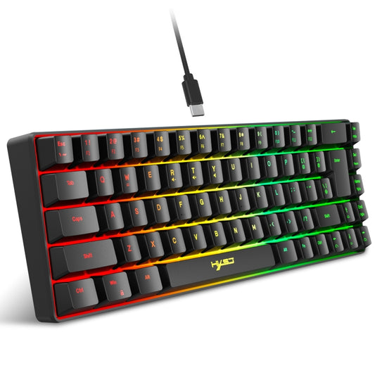 HXSJ V200 Wired RGB Backlit Mechanical Keyboard 68 Key Caps, Cable Length: 1.7m