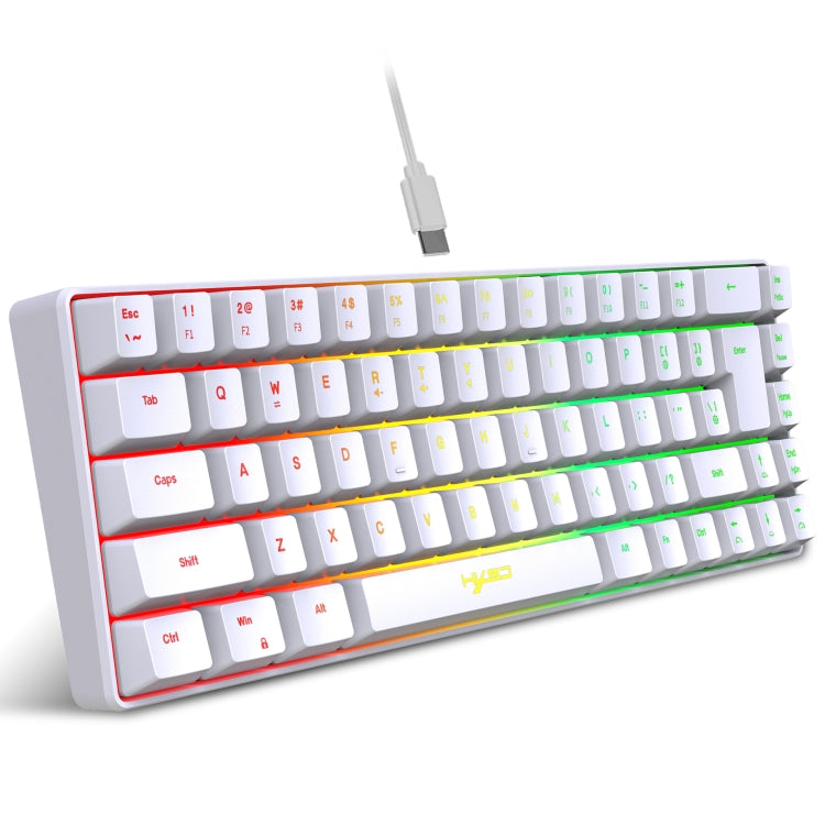 HXSJ V200 Wired RGB Backlit Mechanical Keyboard 68 Key Caps, Cable Length: 1.7m