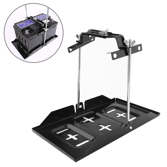 Car Universal Battery Bracket Adjustable Battery Fixed Holder + Base Tray, 28.5cm Base + 19cm Bracket, 28.5cm Base + 23cm Bracket, 34.5cm Base + 23cm Bracket, 34.5cm Base + 27cm Bracket