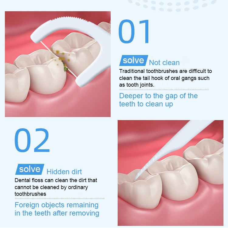 BMBO Portable Boxed Care Floss Stick Disposable Dental Care Floss Stick