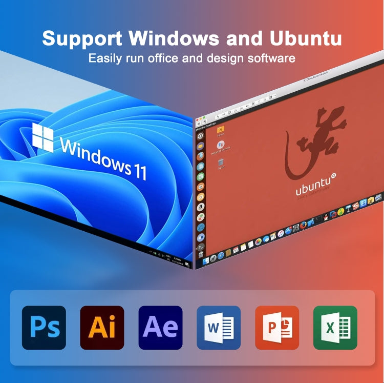 GXMO N42 Windows 11 Intel Gemini Lake N4000 Mini PC NVME SSD WiFi Mini Desktop Computer