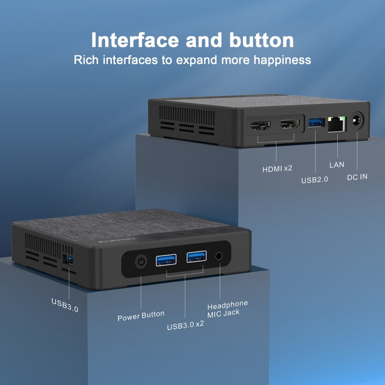 GXMO N42 Windows 11 Intel Gemini Lake N4000 Mini PC NVME SSD WiFi Mini Desktop Computer