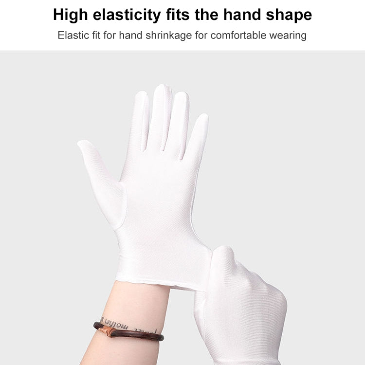 Labor Protection White Anti-sweat Cloth Thickened Gloves
