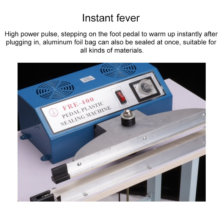 Pedal Type Sealing Machine Heat Shrinkable Film Cutting Machine Plastic Bag Sealer, EU Plug