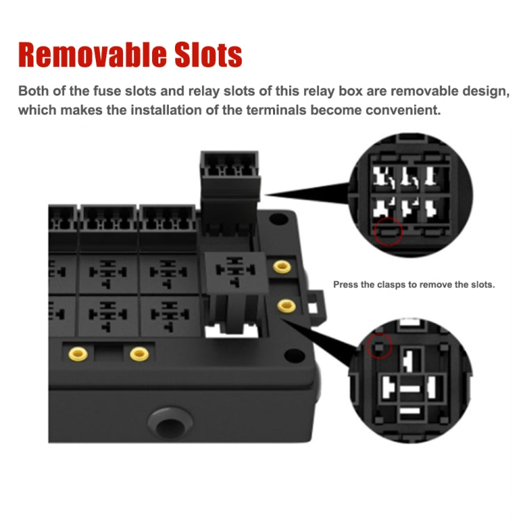 12V Car Multi-Way Relay Fuse Box 15 Way Fuse Holder