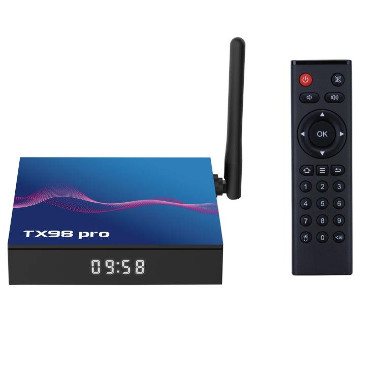 TX98 Pro 4K Ultra HD Android 14.0 Smart TV Box with Remote Control, Allwinner H616 Quad-Core