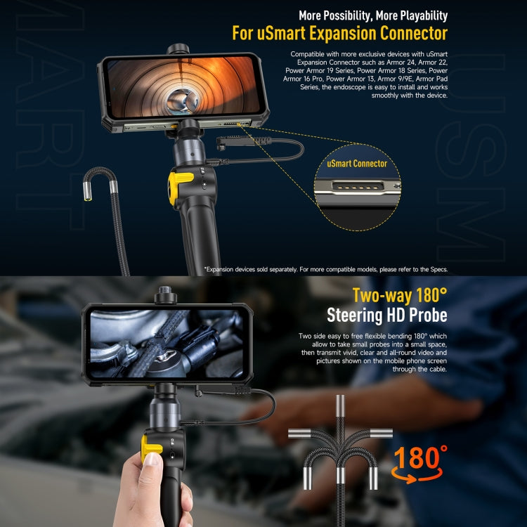 Ulefone uSmart E03 Rotatable Endoscope IP67 Waterproof for Armor 24 / 21 / 19 / 18T / 18T Ultra / Armor Pad