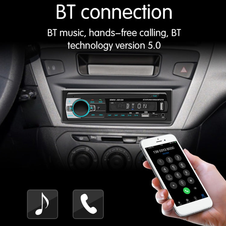 JSD-530 Bluetooth 5.0 Car MP3 Player Support FM / Smart Voice Assistant / Mobile APP