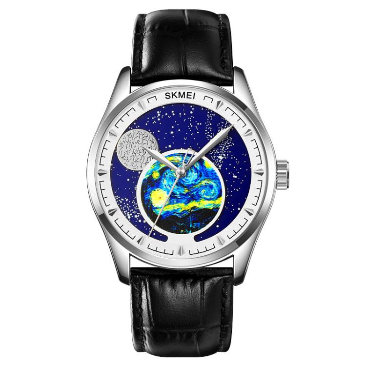 SKMEI 2115 Multifunctional Men Outdoor 30M Waterproof Moon Phase Quartz Watch