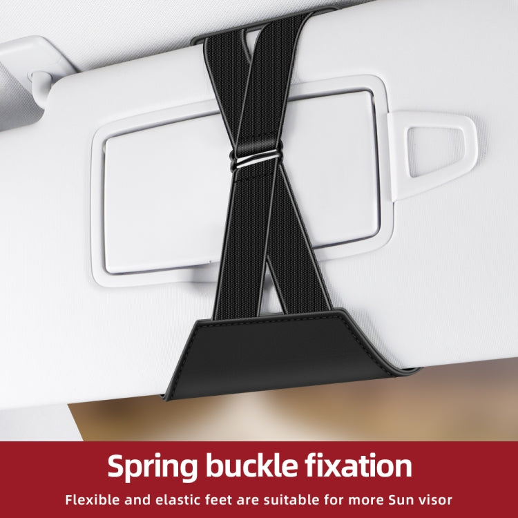 3073 Napa Texture Leather Car Removable Glasses Storage Bag