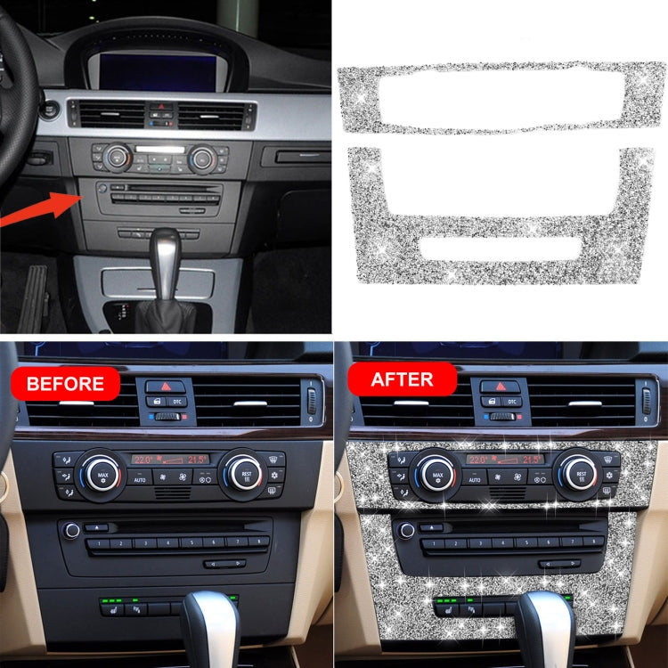 For BMW 3 Series E90 / E92 2005-2012 Car Aircondition CD Control Panel Premium Diamond Decorative Sticker