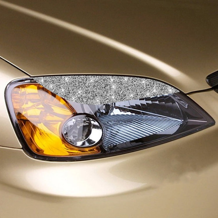 For Honda Civic 2001-2003 Car Light Eyebrow Diamond Decorative Sticker, Left and Right Drive