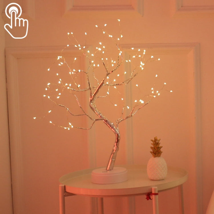 36 LEDs Pearl Tree Copper Wire Table Lamp Creative Decoration Touch Control Night Light (Warm White Light)