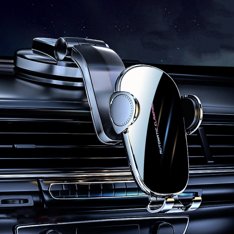 D6 Mechanical Locking Wireless Fast Charging Air Outlet Car Holder