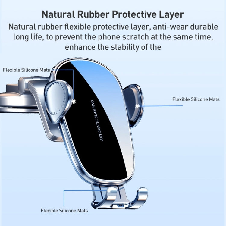 D6 Mechanical Locking Wireless Fast Charging Air Outlet Car Holder