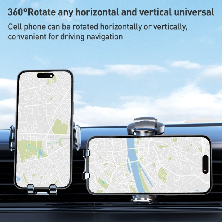 D6 Mechanical Locking Wireless Fast Charging Air Outlet Car Holder