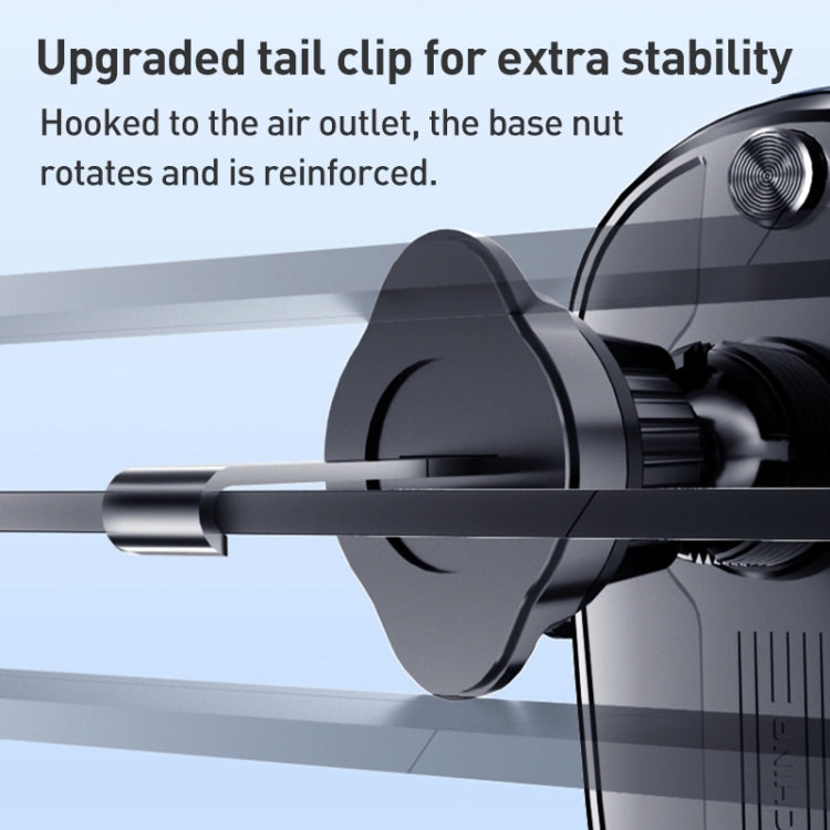 D6 Mechanical Locking Wireless Fast Charging Air Outlet Car Holder