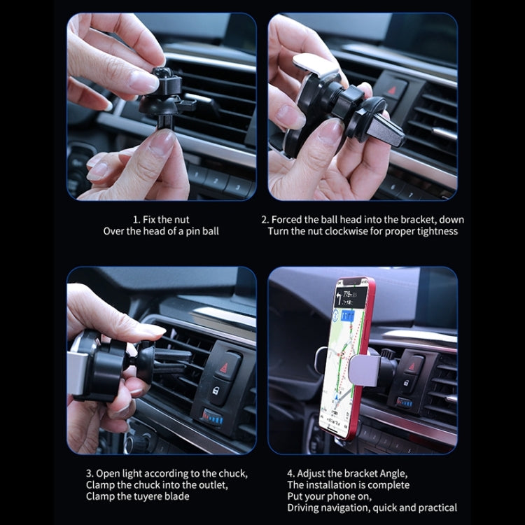 D7 Infrared lnduction Wireless Fast Charging Air Outlet Car Holder