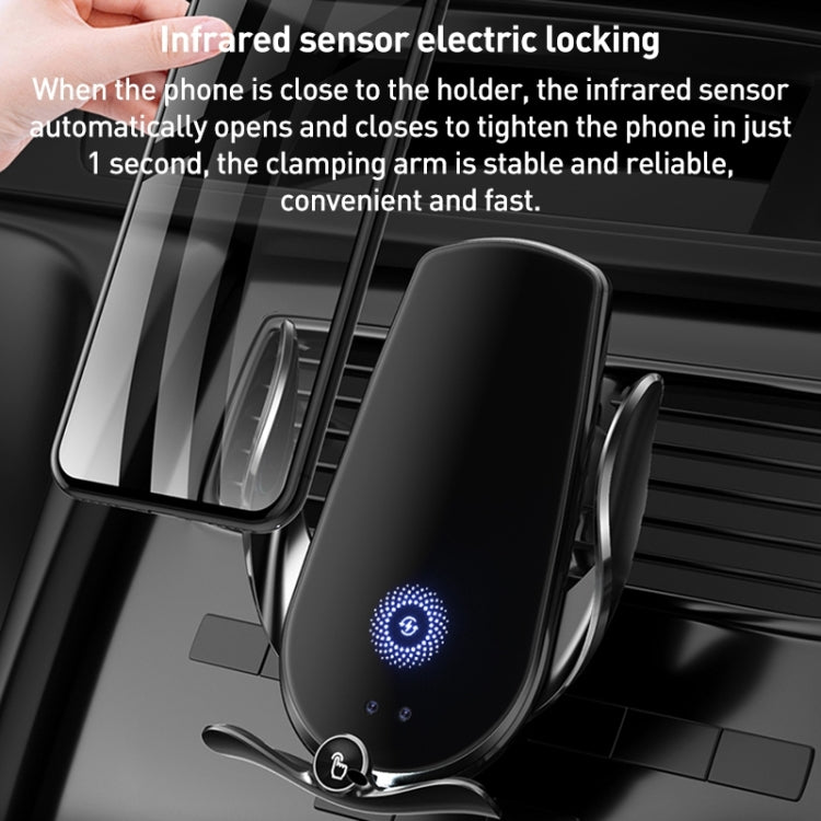 M1 Electric Opening/Closing Wireless Fast Charging Air Outlet Car Holder