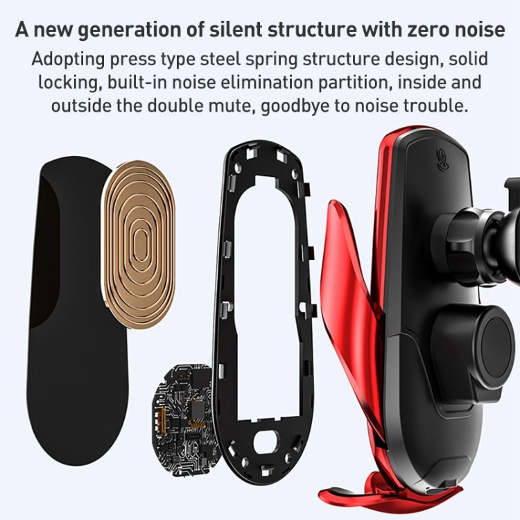 M1 Electric Opening/Closing Wireless Fast Charging Air Outlet Car Holder