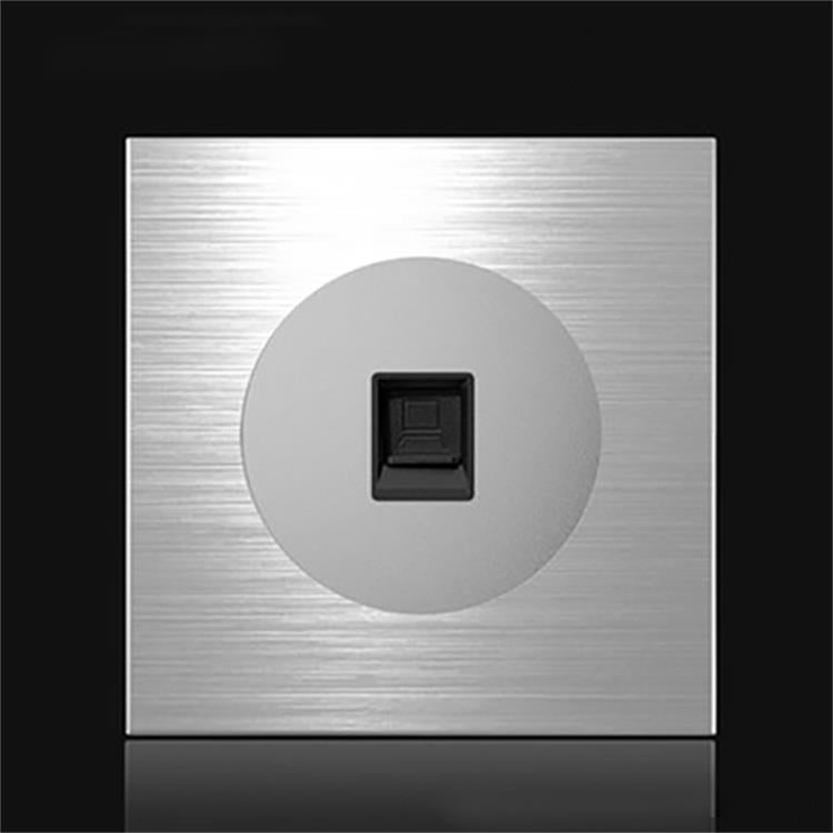 86mm Gray Aluminum Wire Drawing LED Switch Panel