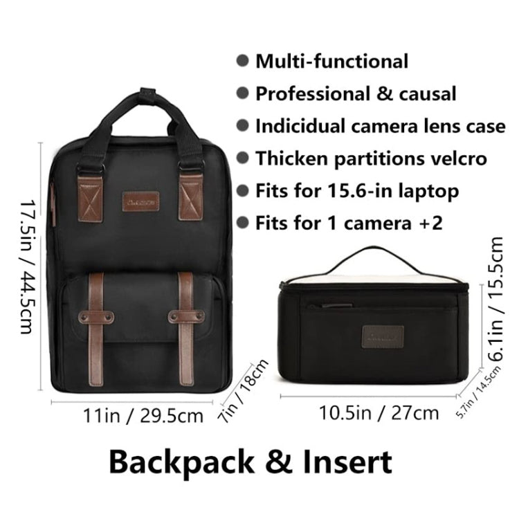 Cwatcun D78 Camera Laptop Backpack Bag