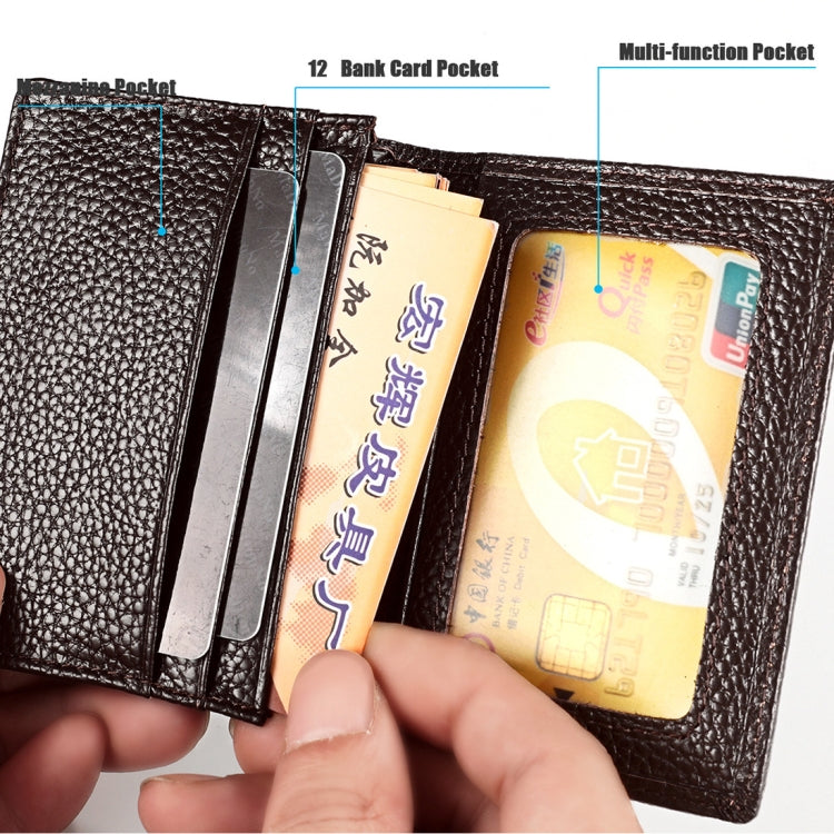 KB156 Antimagnetic RFID Men Leather Card Bag Card Holder