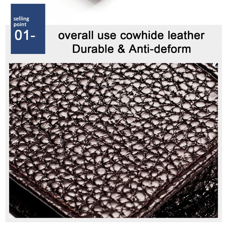 KB156 Antimagnetic RFID Men Leather Card Bag Card Holder