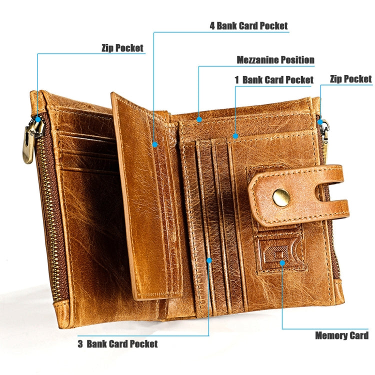 3515 Antimagnetic RFID Multi-function Leather Men Wallet with Card Holder