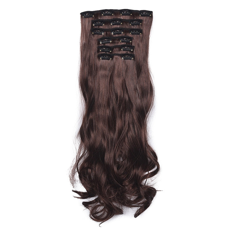 50cm 16 Card Long Curly Hair Wig Seamless Hair Extension Piece