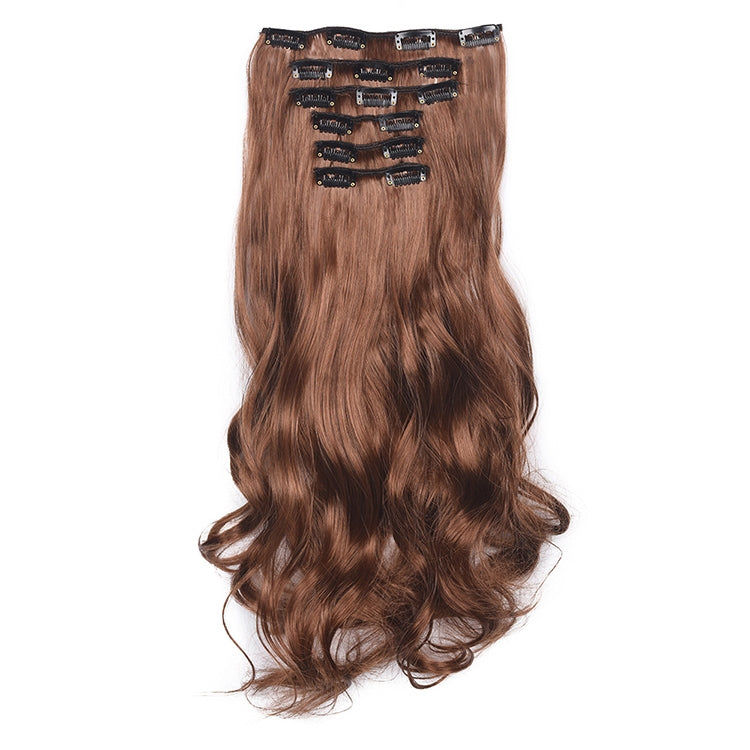 50cm 16 Card Long Curly Hair Wig Seamless Hair Extension Piece