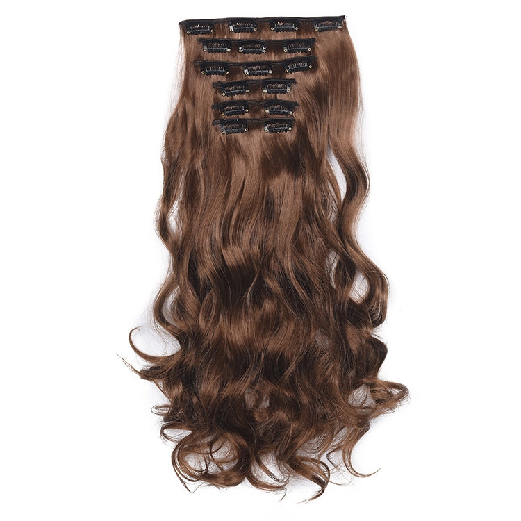 50cm 16 Card Long Curly Hair Wig Seamless Hair Extension Piece