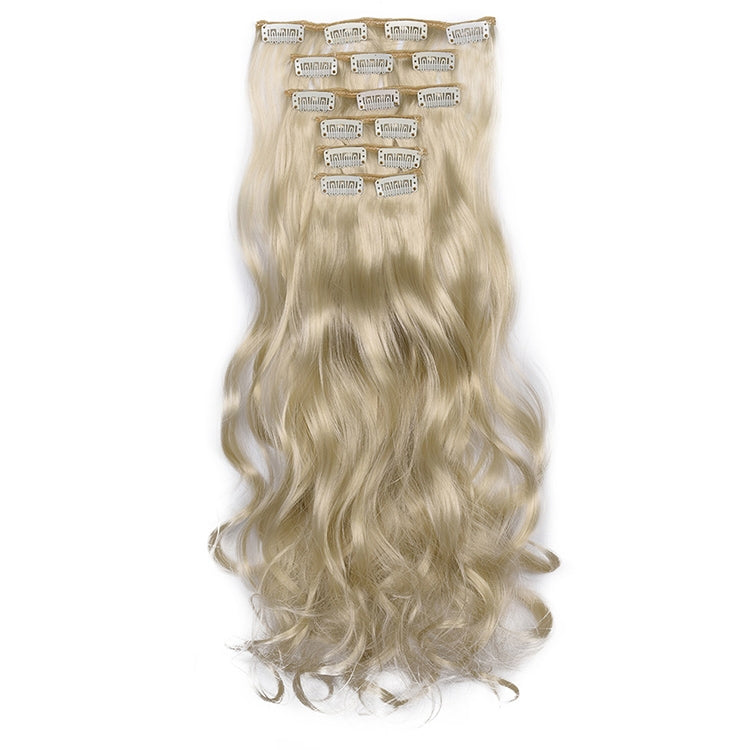 50cm 16 Card Long Curly Hair Wig Seamless Hair Extension Piece