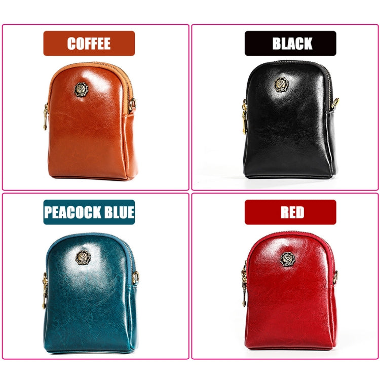 6062 Lady Retro Oil Wax Leather Shoulder Bag Small Phone bag