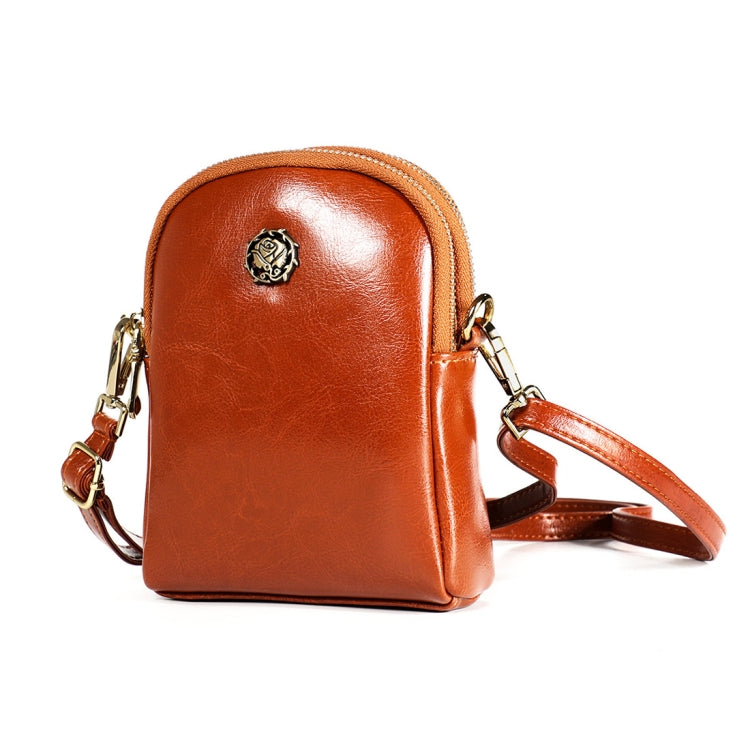 6062 Lady Retro Oil Wax Leather Shoulder Bag Small Phone bag