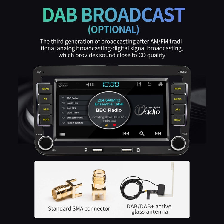 S9070 For Volkswagen 7 inch Portable Car MP5 Player Support CarPlay / Android Auto