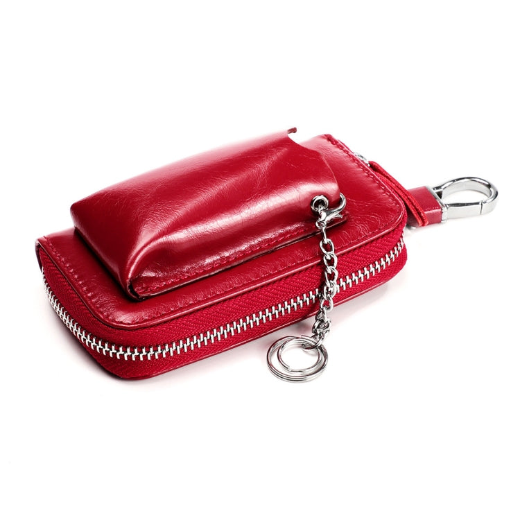 9108 Large Capacity Zipper Leather Keys Holder Bag Multi-function Wallet