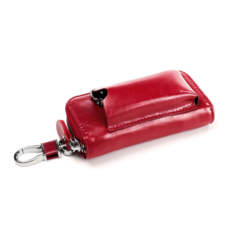 9108 Large Capacity Zipper Leather Keys Holder Bag Multi-function Wallet