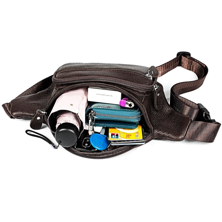6030 Outdoor Leather Single Shoulder Messenger Bag Sports Multi-functional Phone Waist Bag