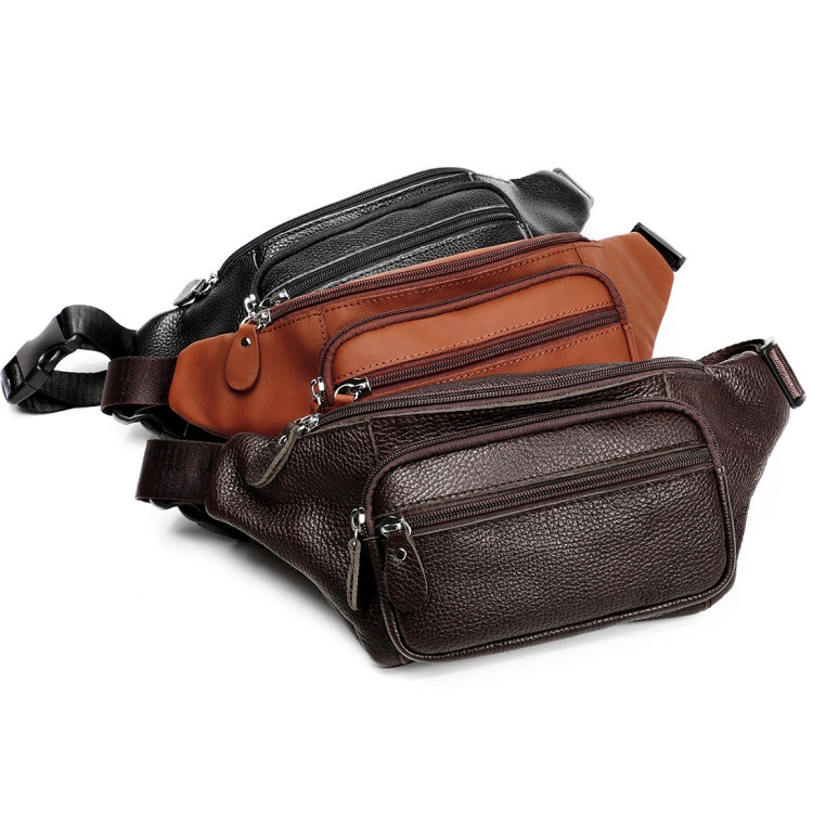 6030 Outdoor Leather Single Shoulder Messenger Bag Sports Multi-functional Phone Waist Bag