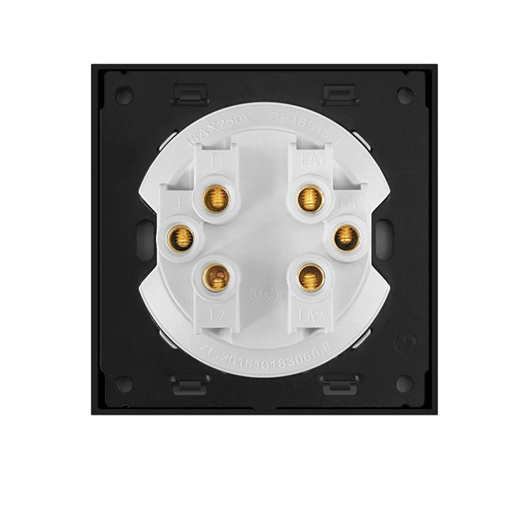 86mm Round LED Tempered Glass Switch Panel, Gray Round Glass