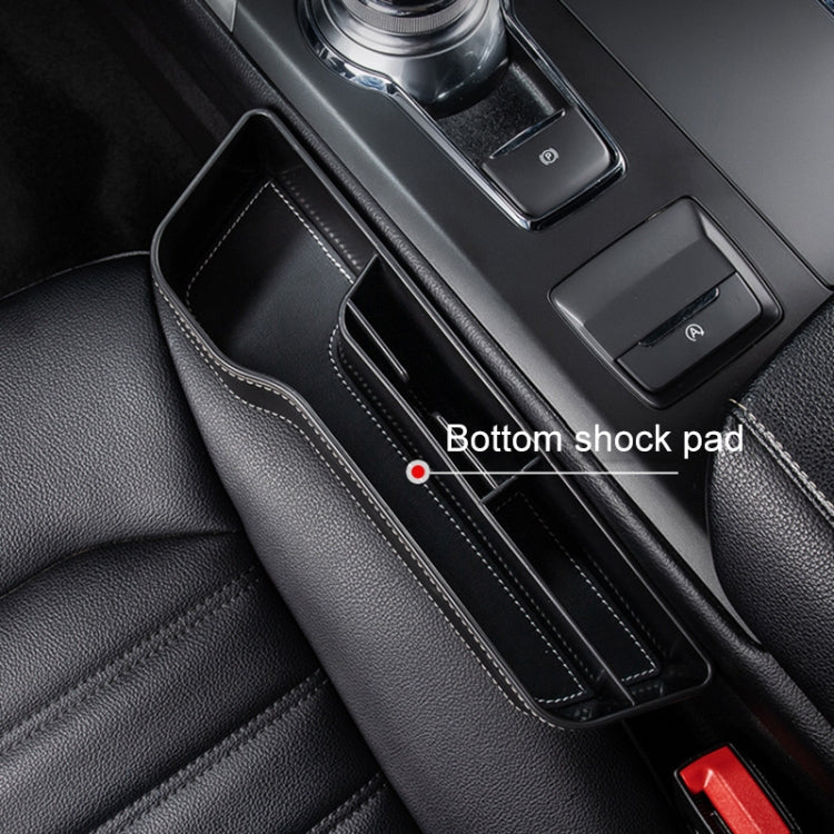 Car Multi-functional Console Box Cup Holder Seat Gap Side Storage Box, Leather Style