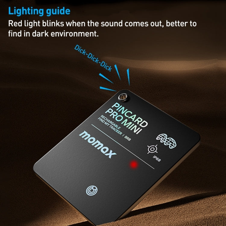 MOMAX PINCARD BR8 Card Wireless Charging Positioning Anti-lost Device